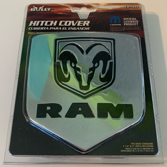 NEW Bully Dodge Ram Truck Hitch Cover CR-311 Fits 1 1/4 & 2 inch Receivers - Picture 1 of 6